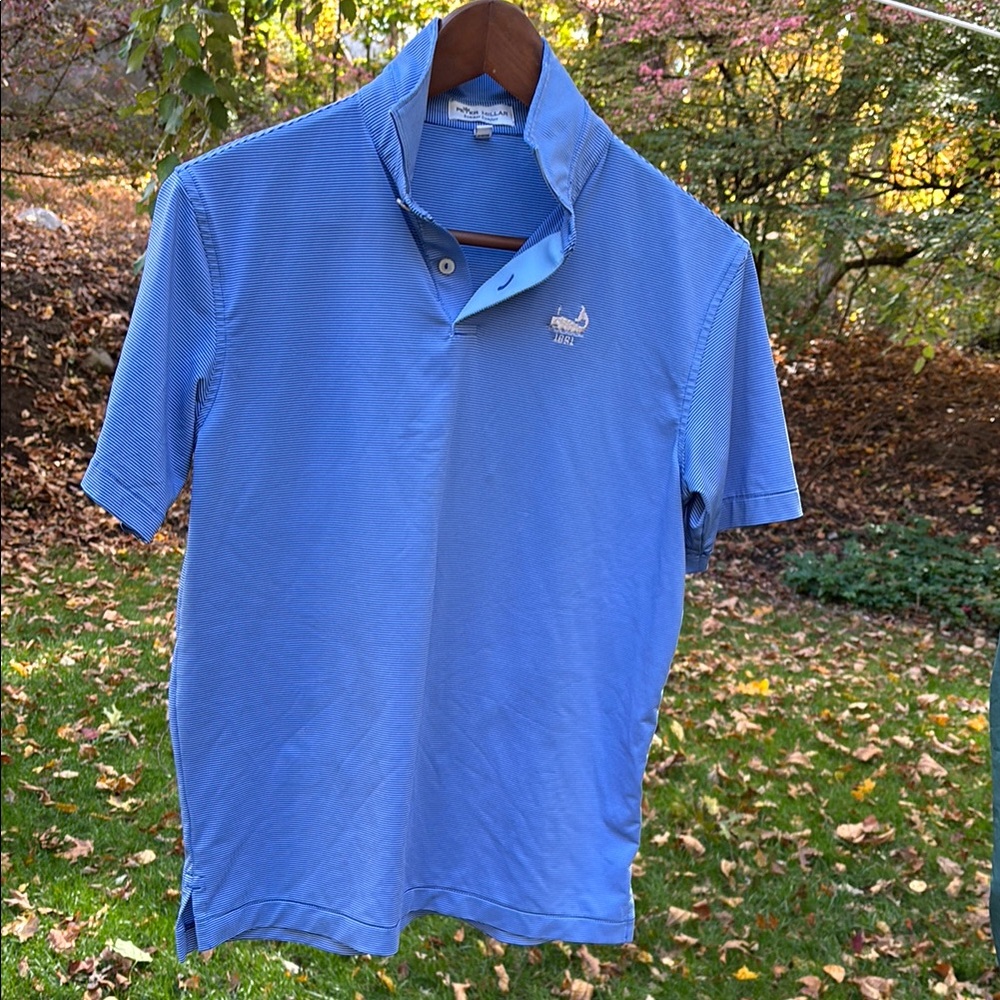 Kids Peter Millar Blue Polo Shirt